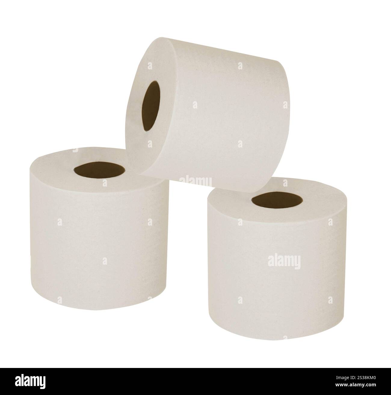 toilet paper isolated on white background. Rolls Stock Photo
