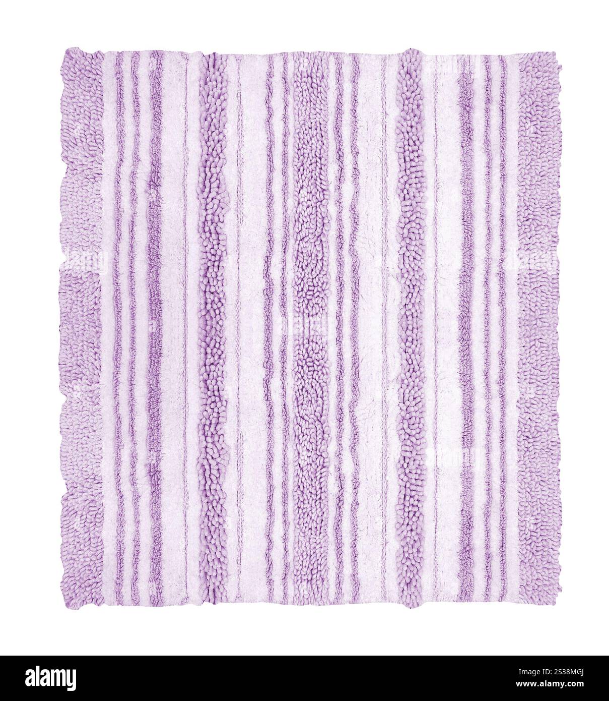 Violet bath rug isolated on white Stock Photo