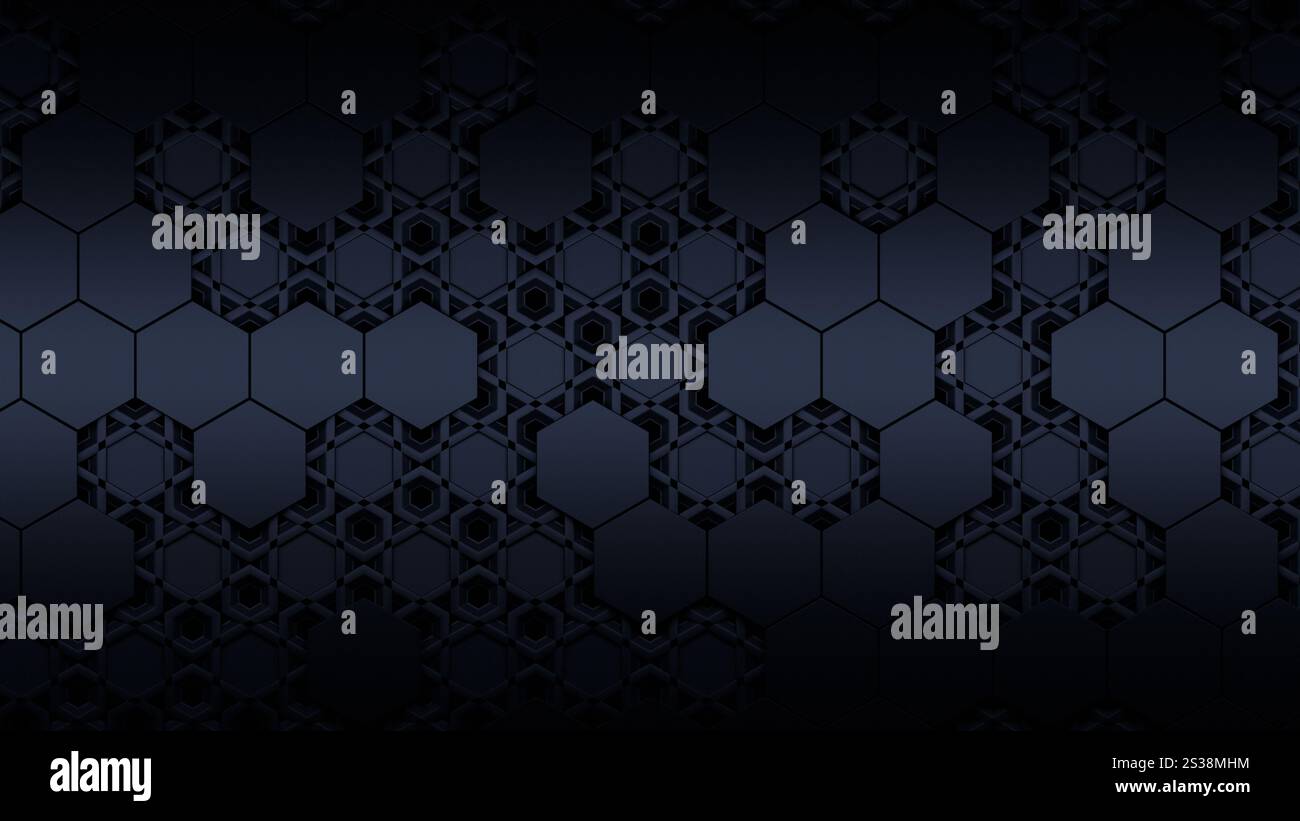 Abstract black background futuristic background with hexagon pattern ...