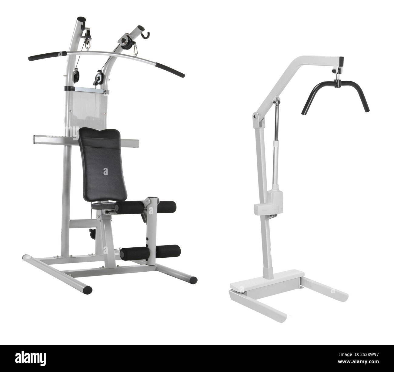 Multifunctional workout construction isolated on white background ...