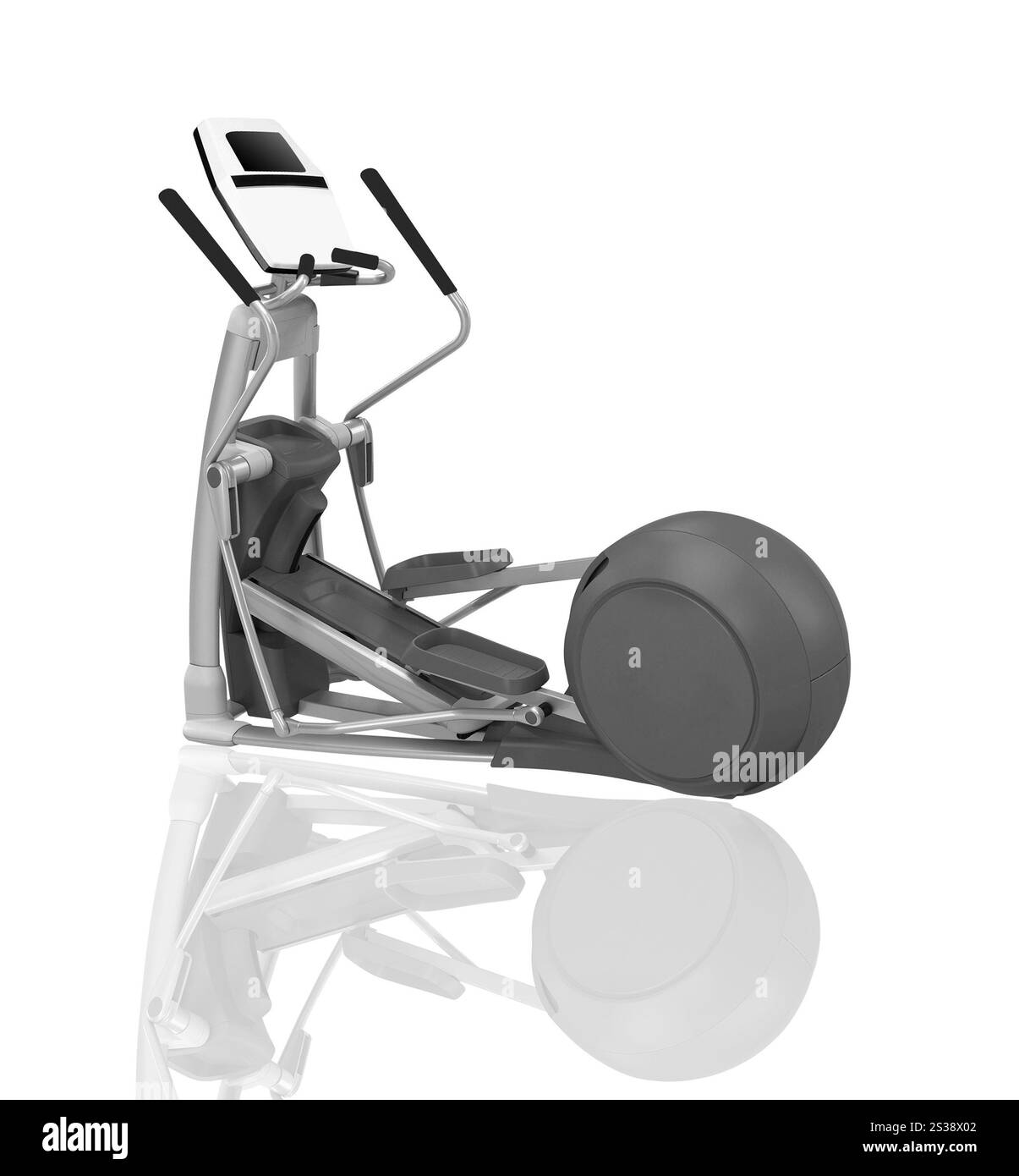 Elliptical gym machine isolated on white background. Elliptical gym ...