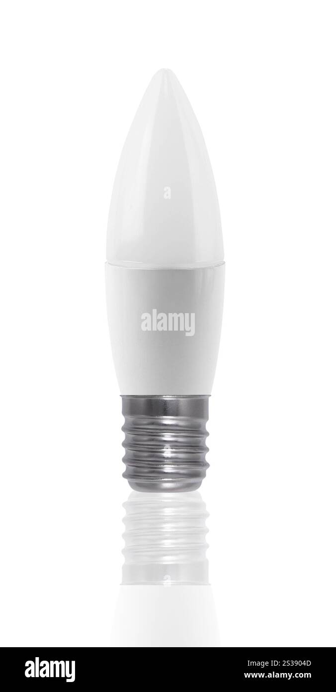 Light bulb isolated on white Stock Photo - Alamy