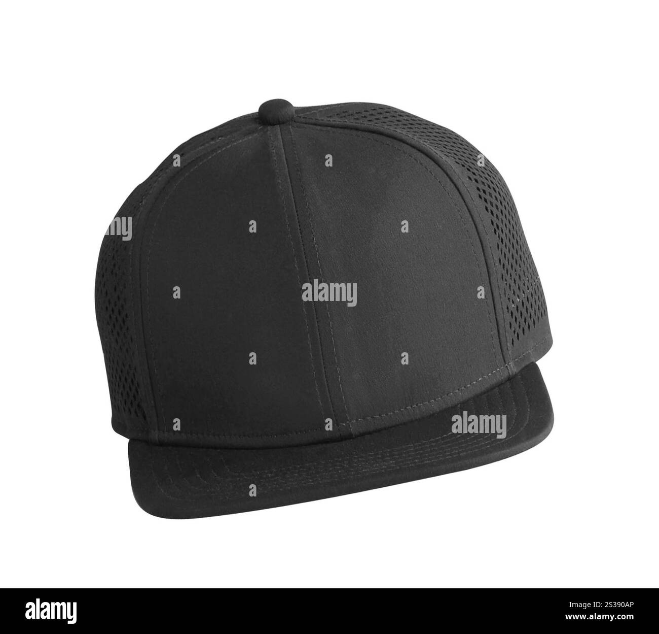Front View of Black Cap Isolated on White Stock Photo - Alamy
