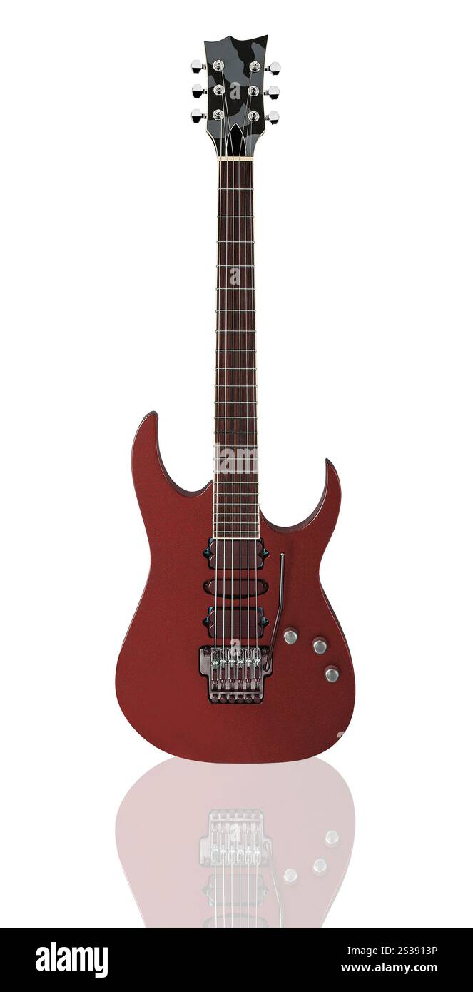 electric guitar isolated on a white background Stock Photo - Alamy