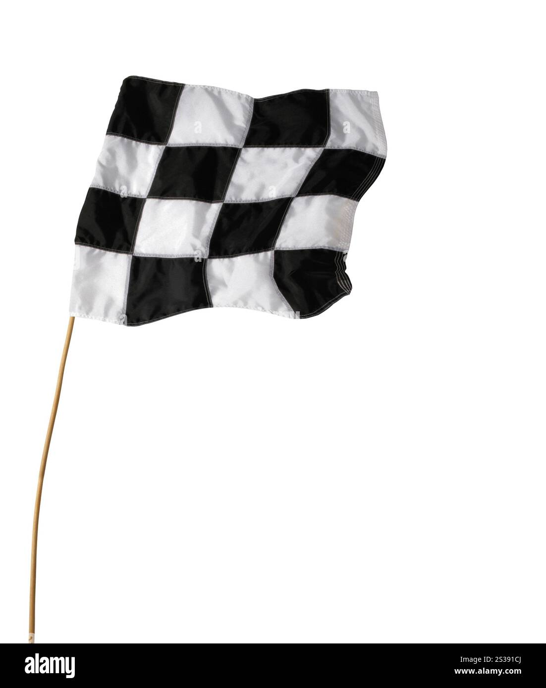 Checkered Flag isolated on the white. Checkered Flag Stock Photo - Alamy