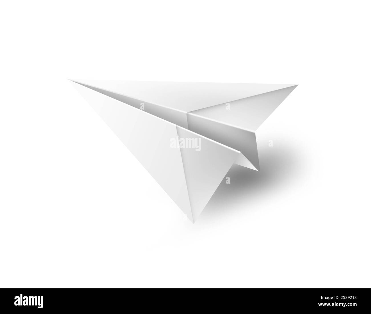 isolated paper airplane flying - 3d shape render illustration. isolated ...