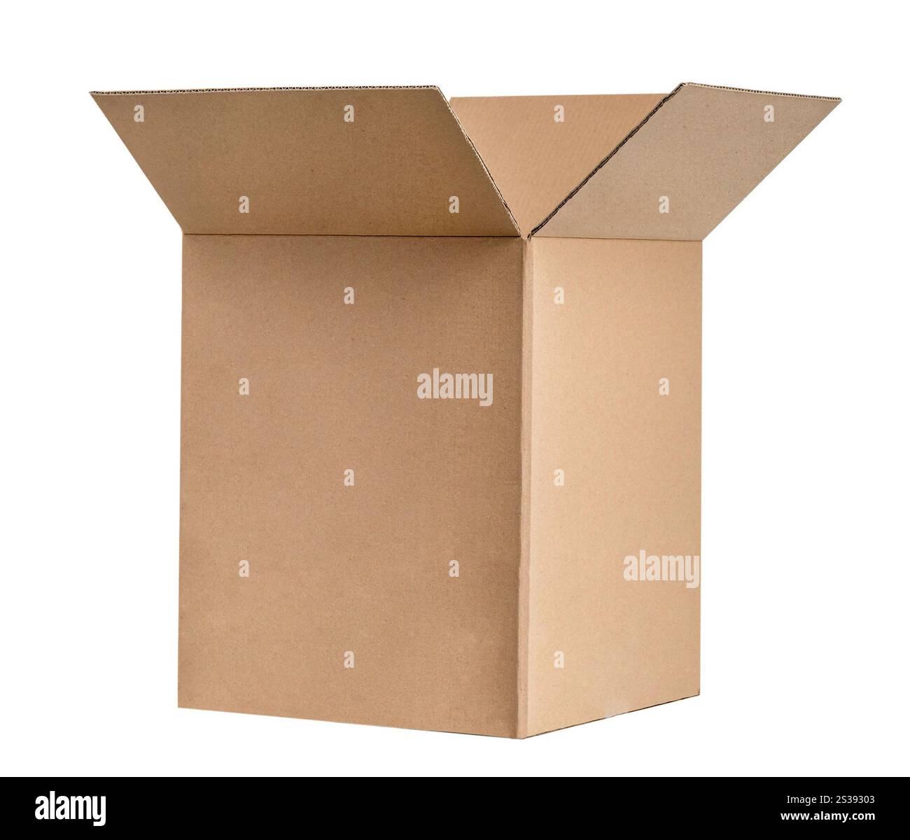 Closed cardboard isolated on white background Stock Photo - Alamy