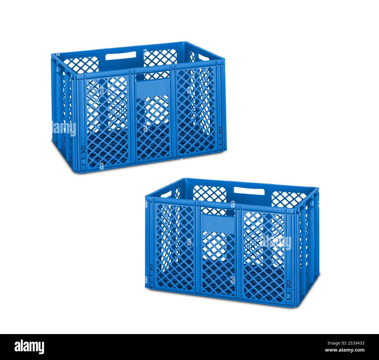 blue folding boxes isolated on white Stock Photo - Alamy