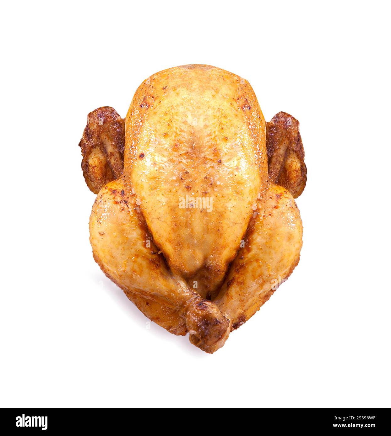 Roast Chicken isolated on white background Stock Photo
