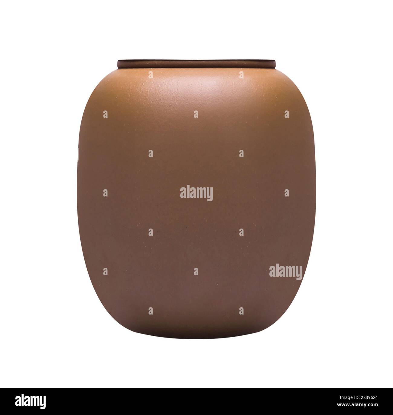 Ceramic pot isolated on white Stock Photo - Alamy