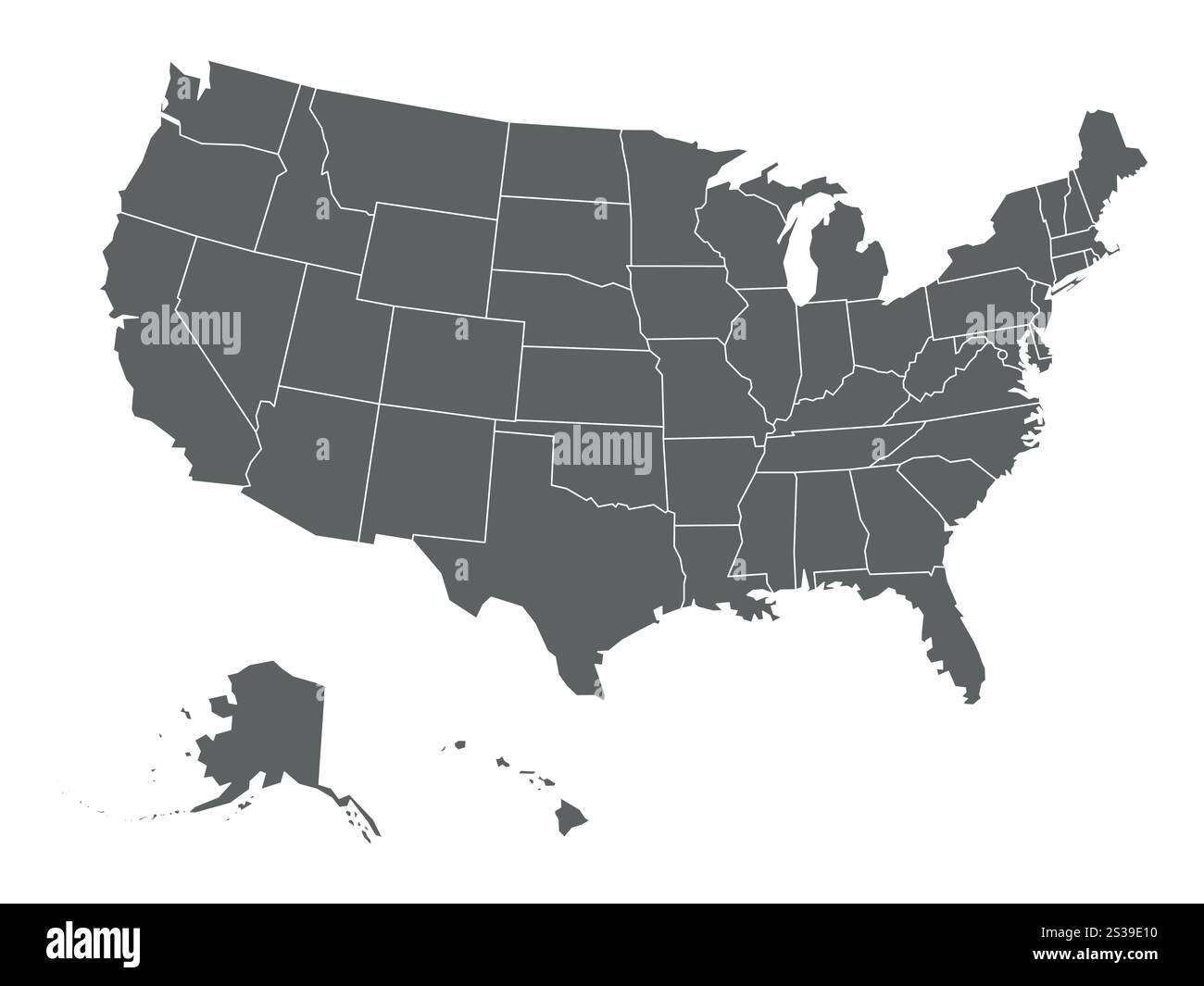 Contiguous states Black and White Stock Photos & Images - Alamy