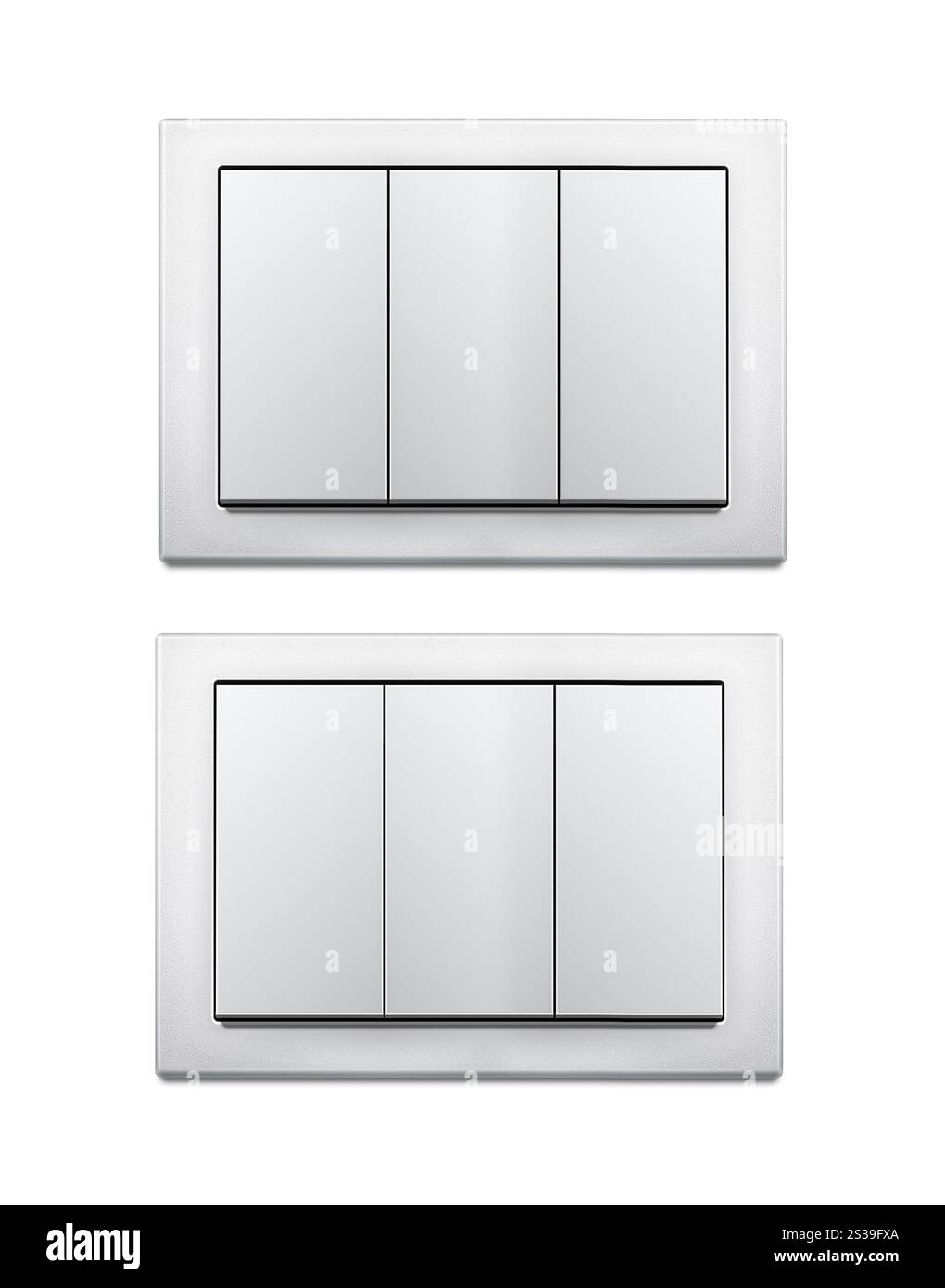 light switch isolated on white background. light switch Stock Photo