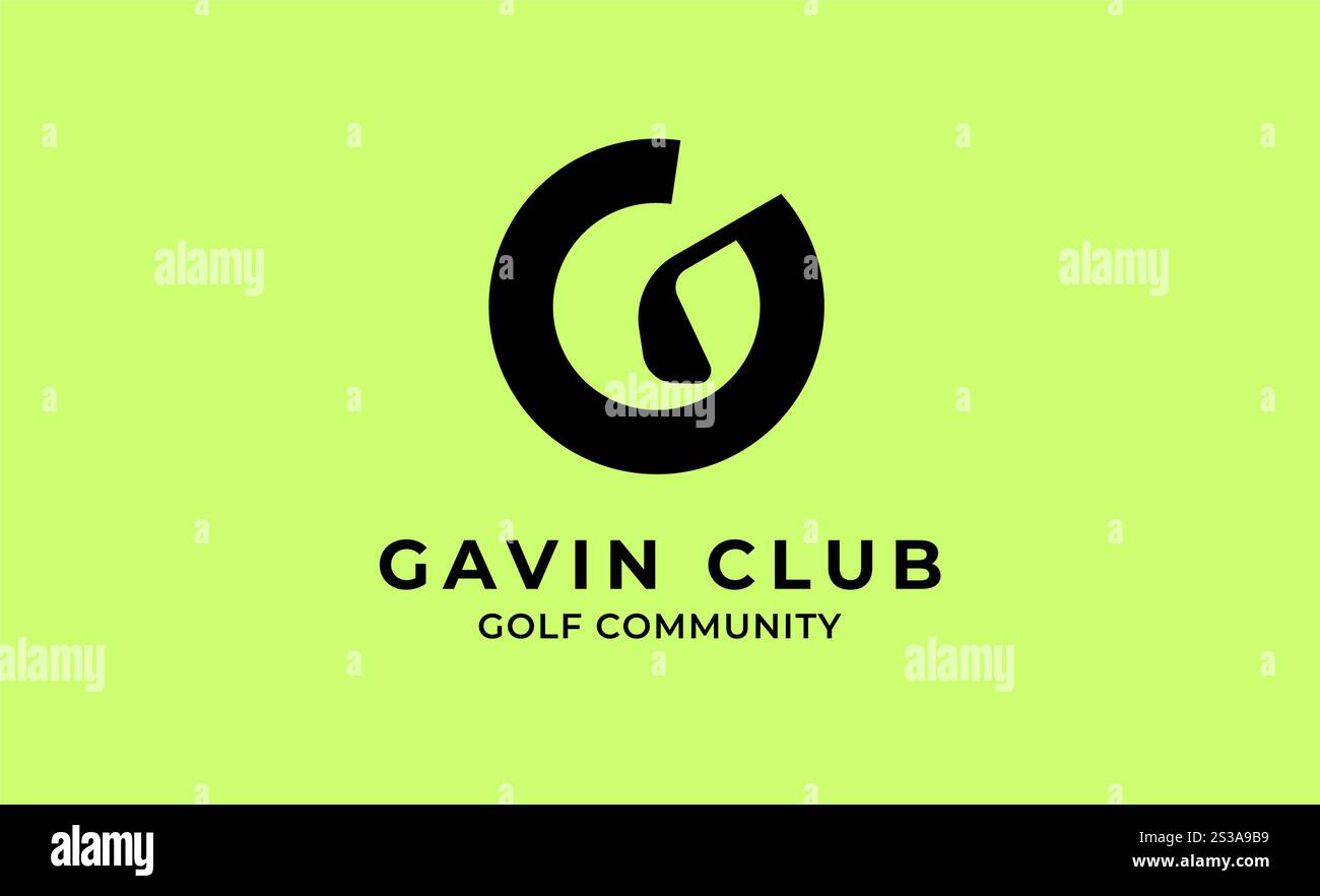Monogram Logo Design Initial G And Golf Golf Ball Golf Stick And
