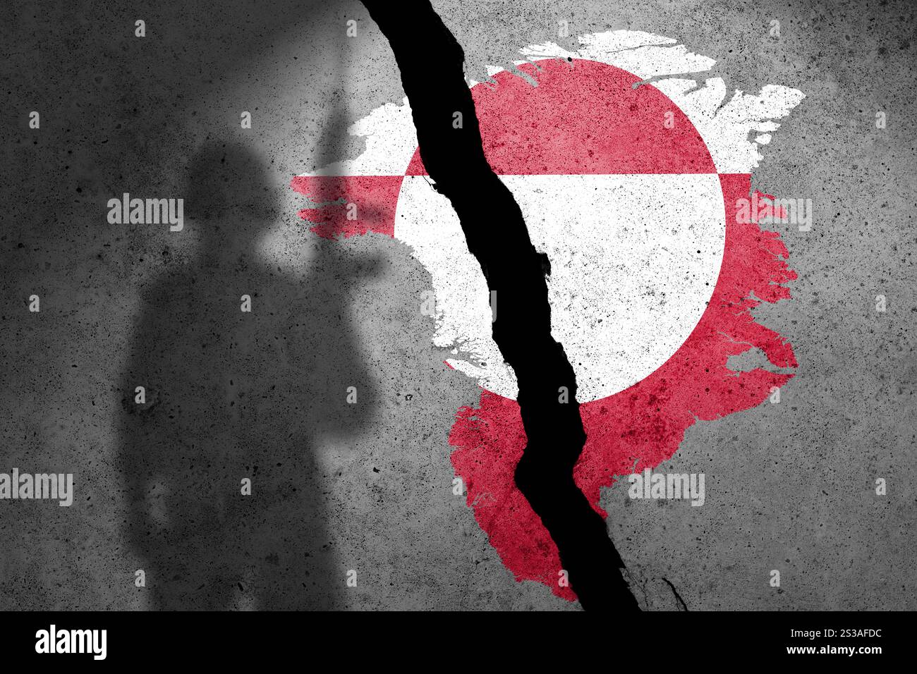 Flag of USA and Greenland on the concrete wall Stock Photo - Alamy