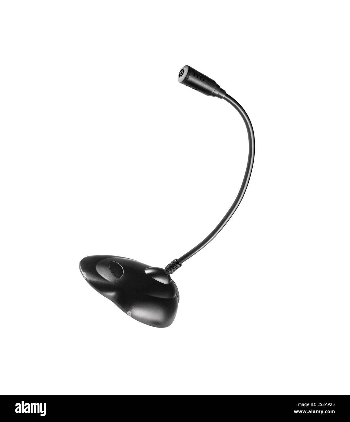Modern black microphone for computers. Modern black microphone Stock ...