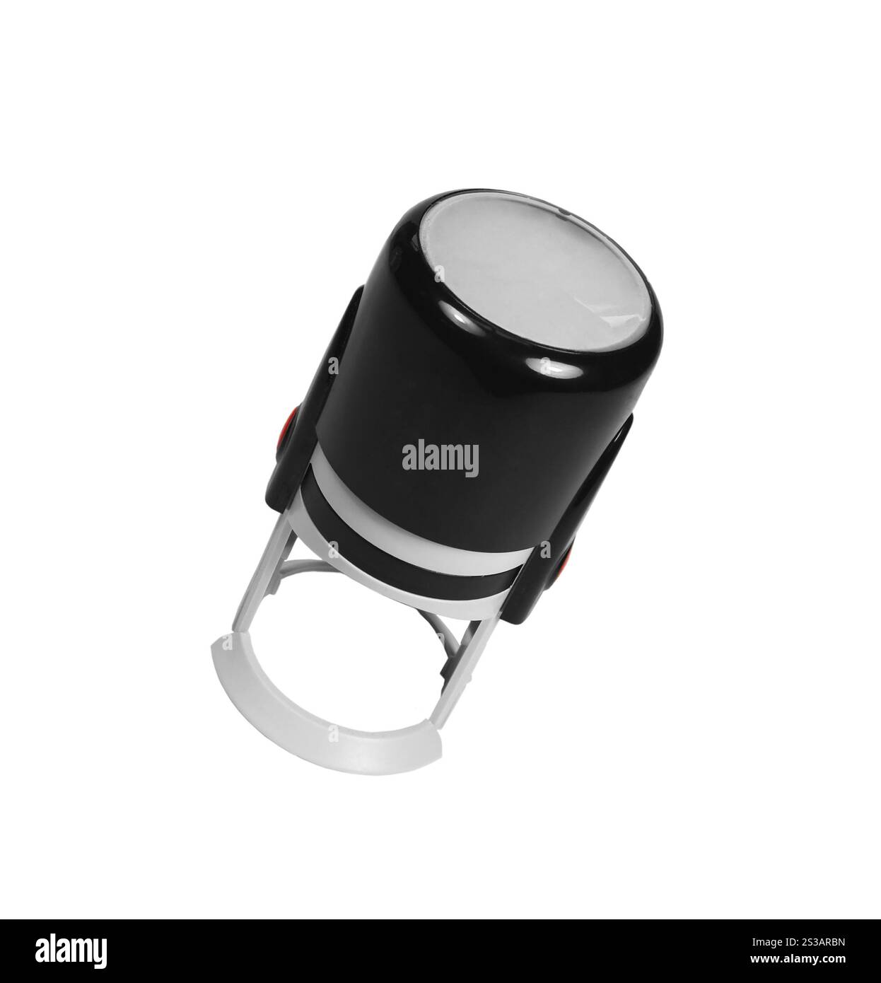 Black stamp isolated on white background. Black stamp isolated Stock Photo