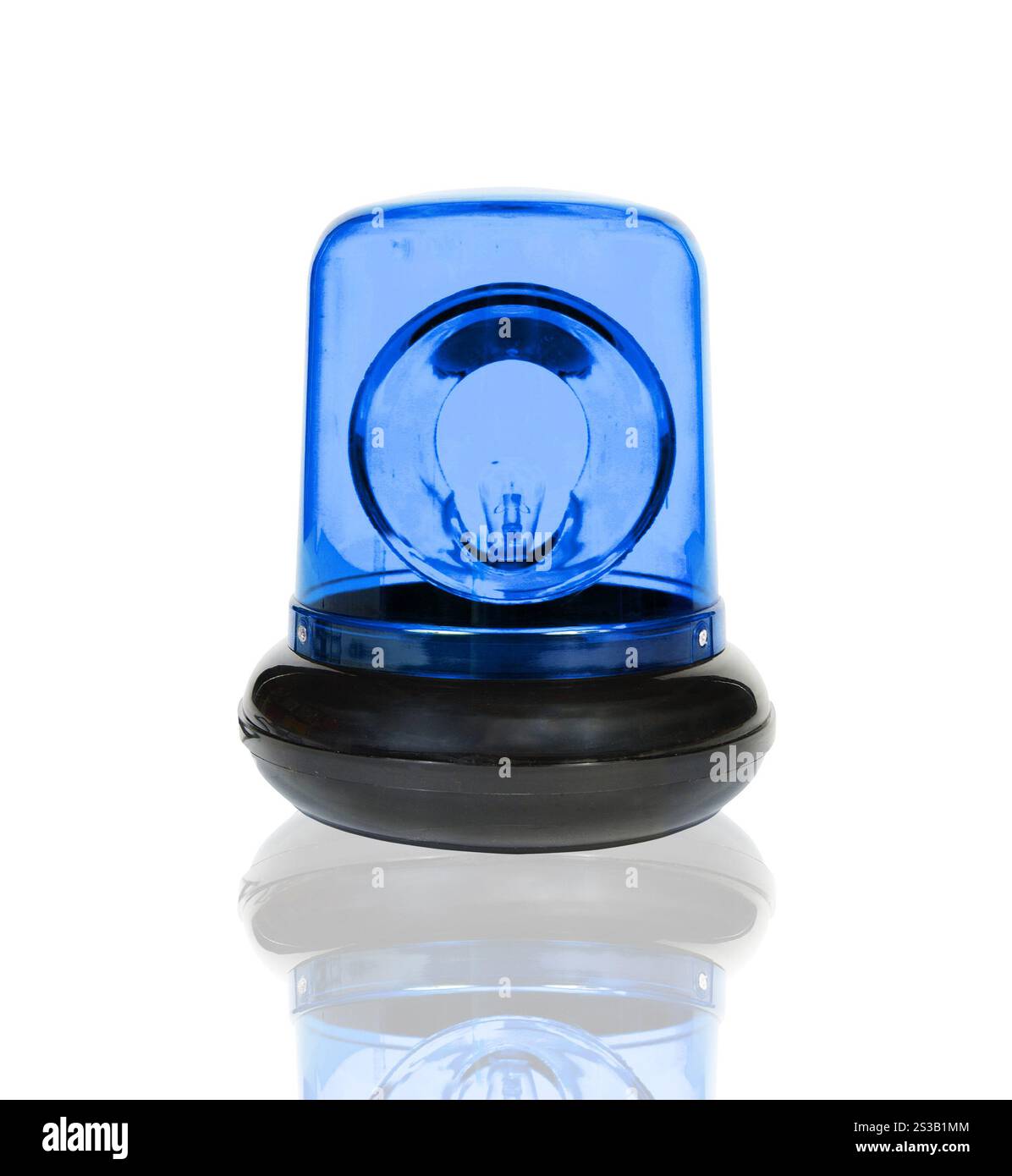 The Blue Flasher isolated on white background. The Blue Flasher ...