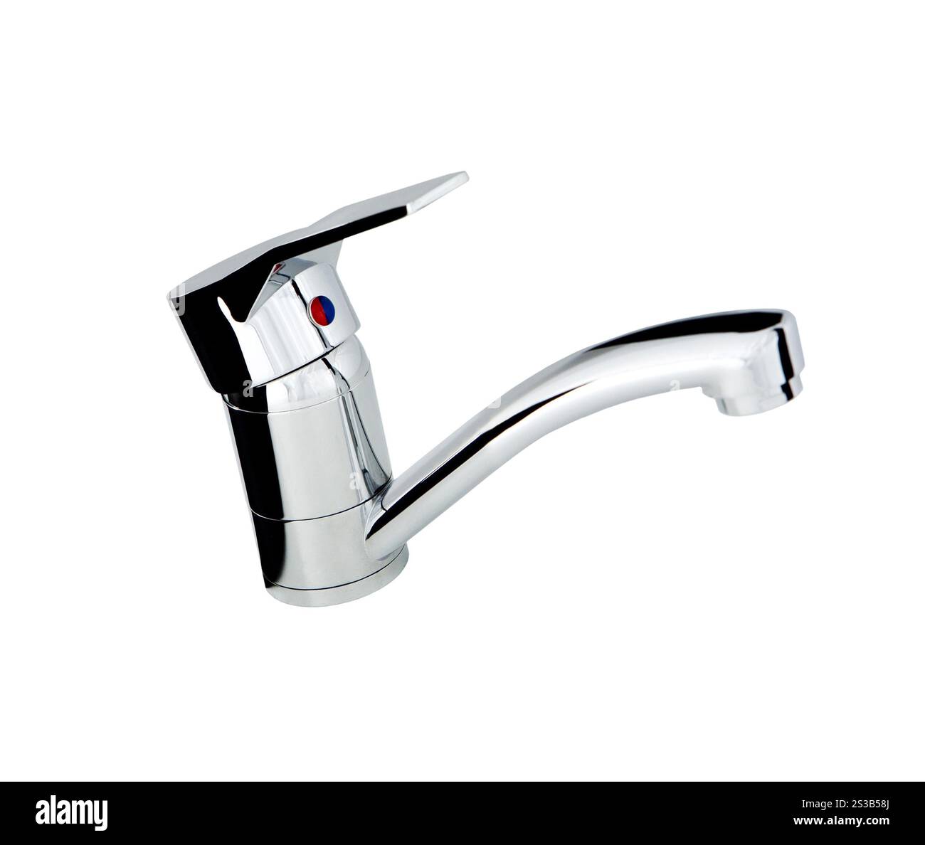 Silver Tap Color silver metallic water tap isolated on white background. silver metallic ...