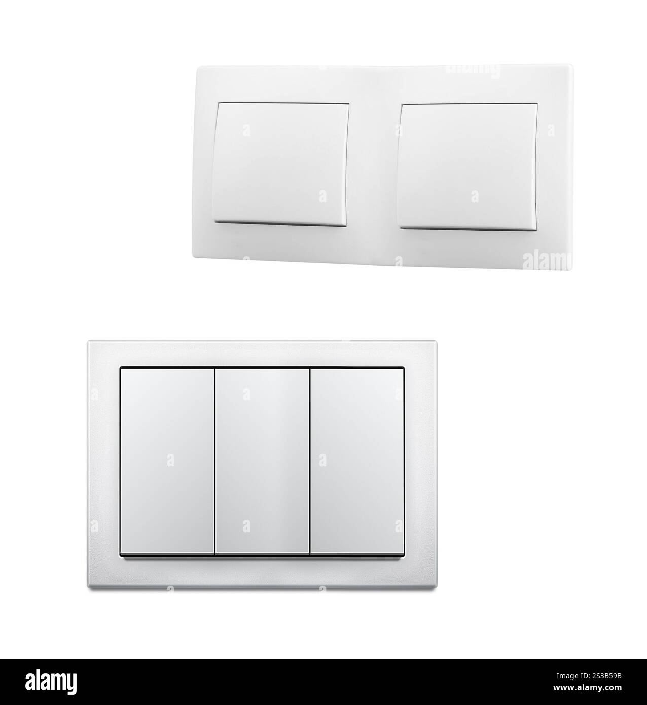 light switch isolated on white background. light switch Stock Photo