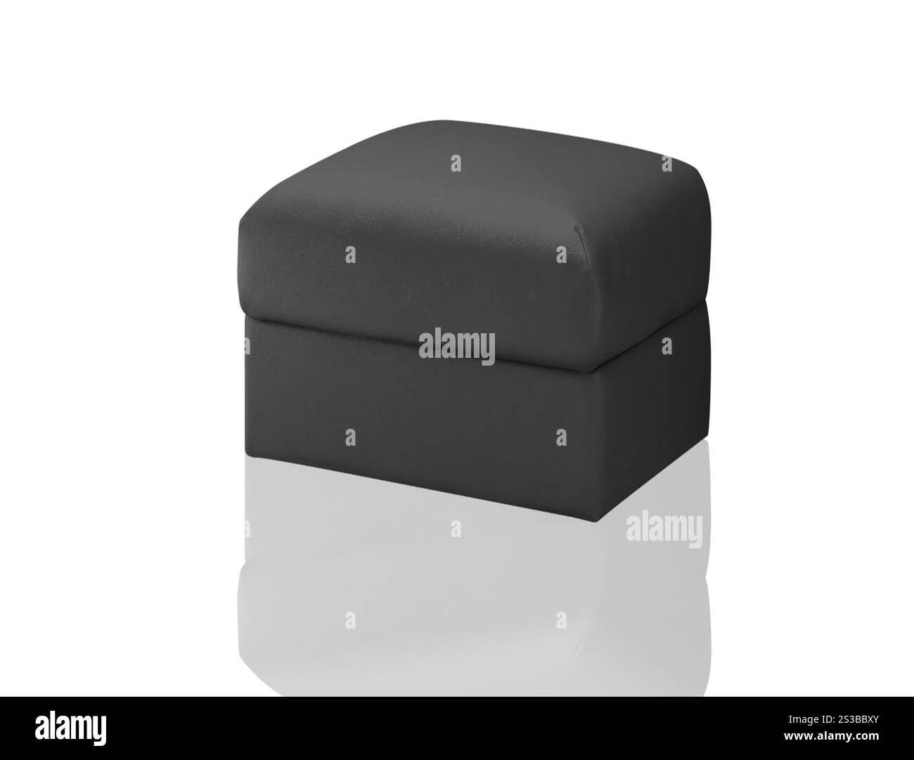 Black Soft stool isolated Stock Photo