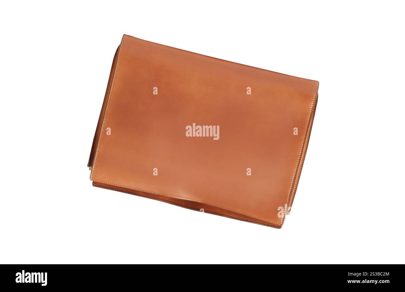 Brown leather wallet Stock Photo