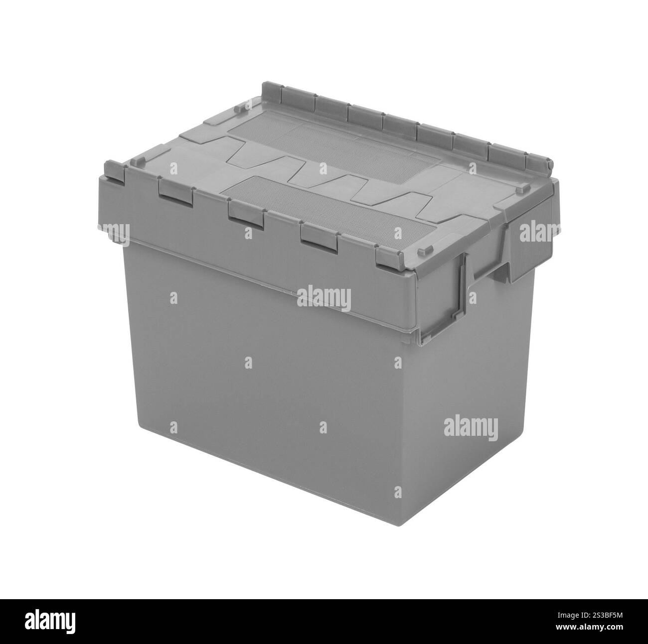 Black box for tools isolated. Blue box for tools isolated Stock Photo