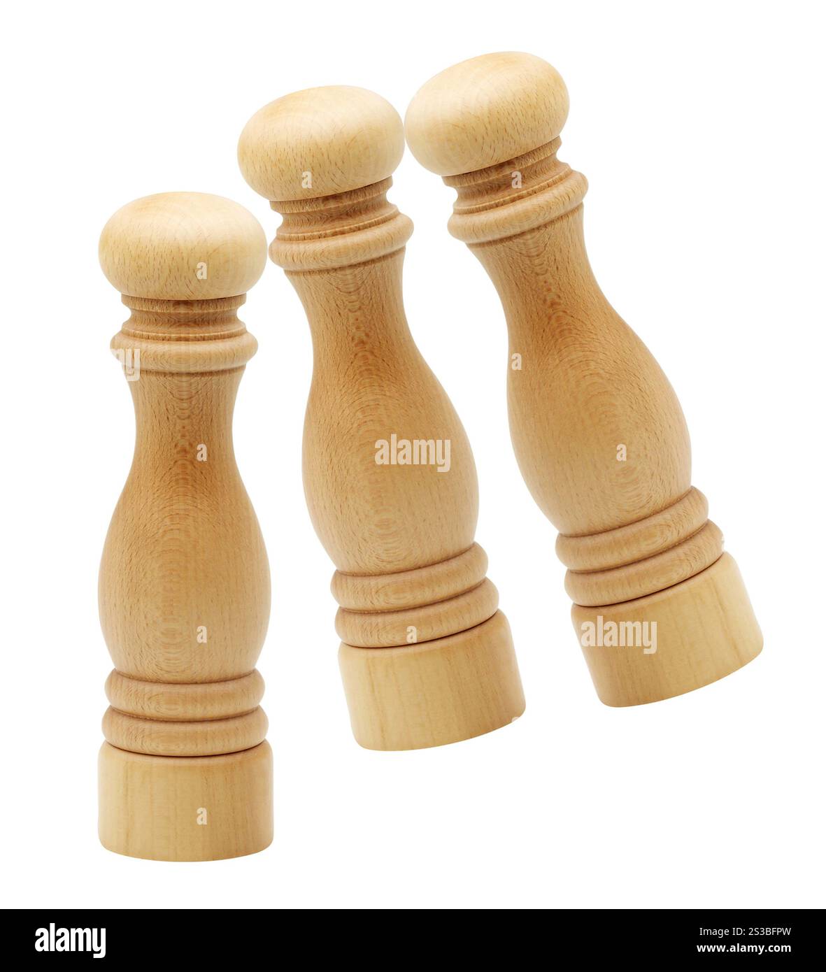 Timber Pepper Wood pepper mill isolated on white background. Wood pepper mill ...