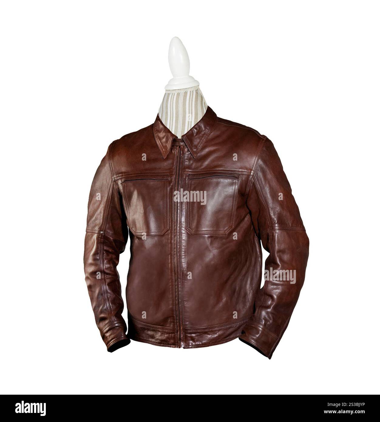 Coat hanger leather jacket hi-res stock photography and images - Alamy