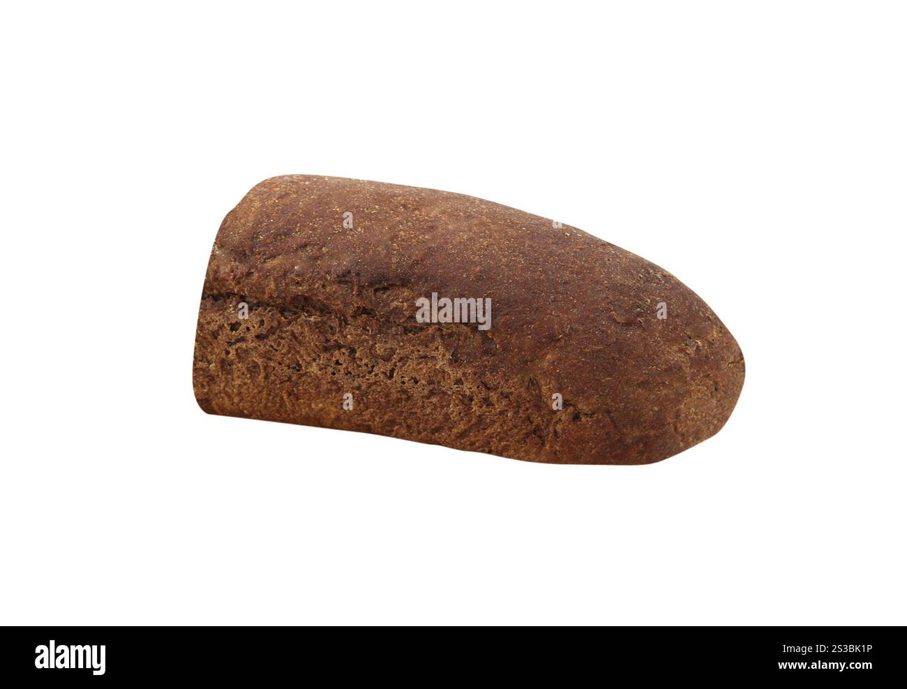 Half a loaf of bread on a white background Stock Photo