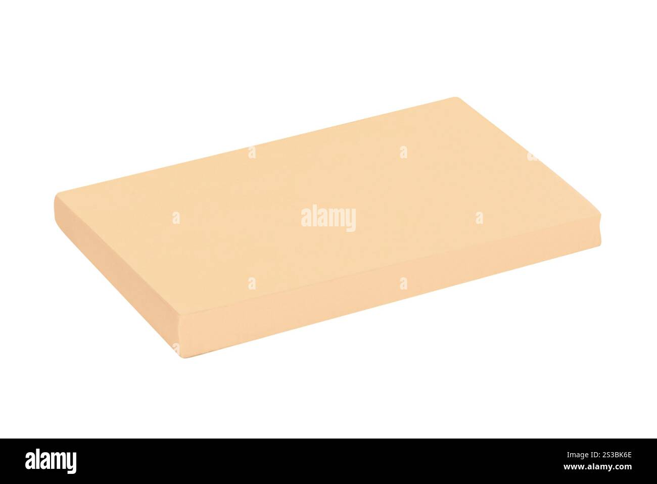 yellow sticky post notes isolated. pink sticky post notes isolated Stock Photo