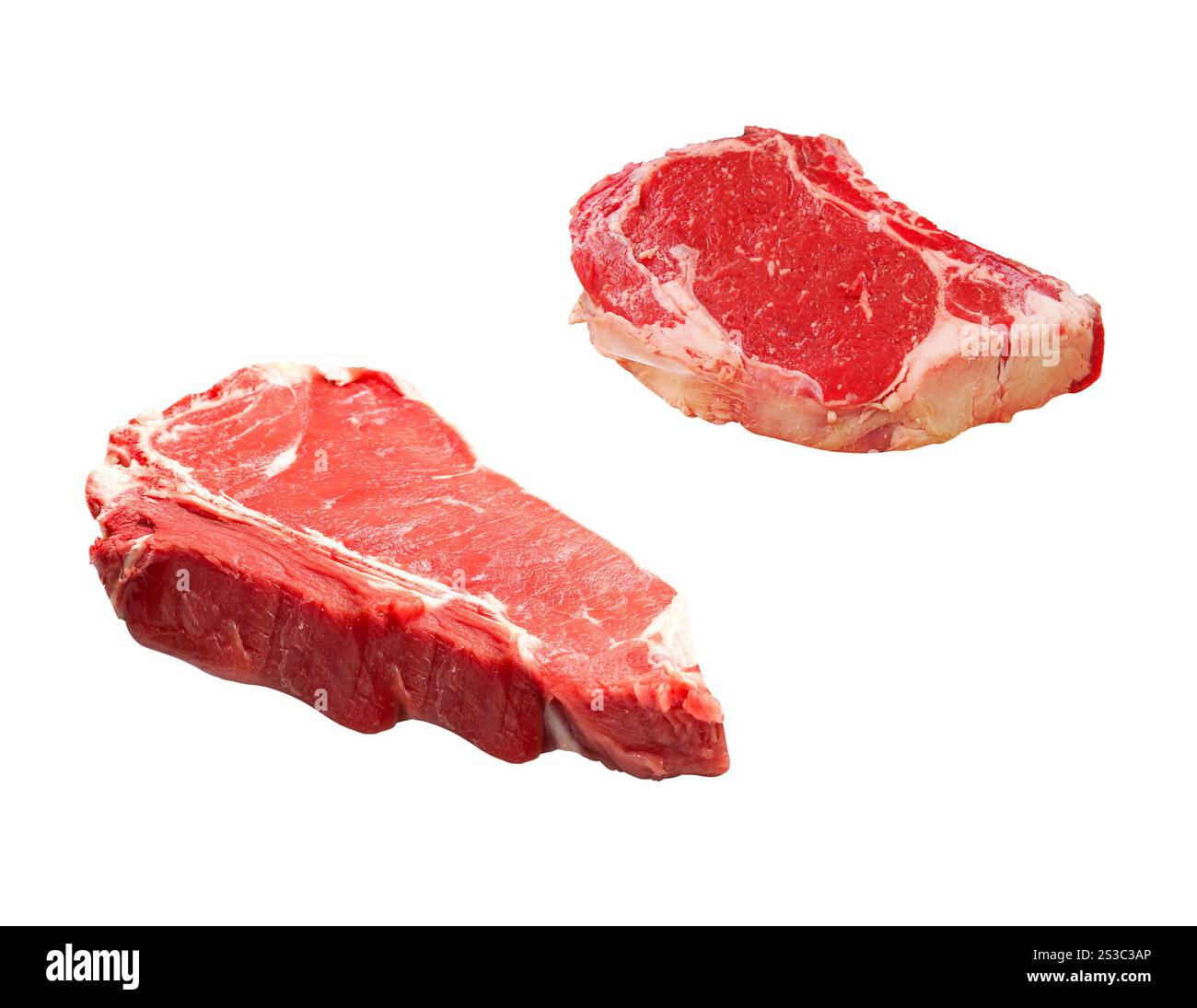 raw meat isolated on white background Stock Photo - Alamy
