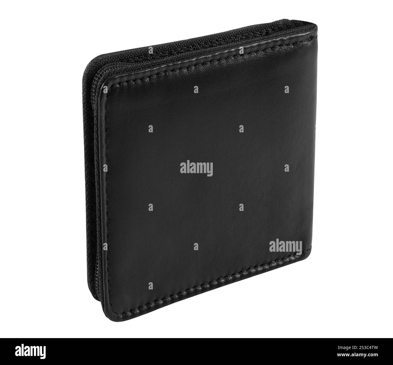 mens leather wallet isolated on white background. mens leather wallet isolated on white Stock Photo