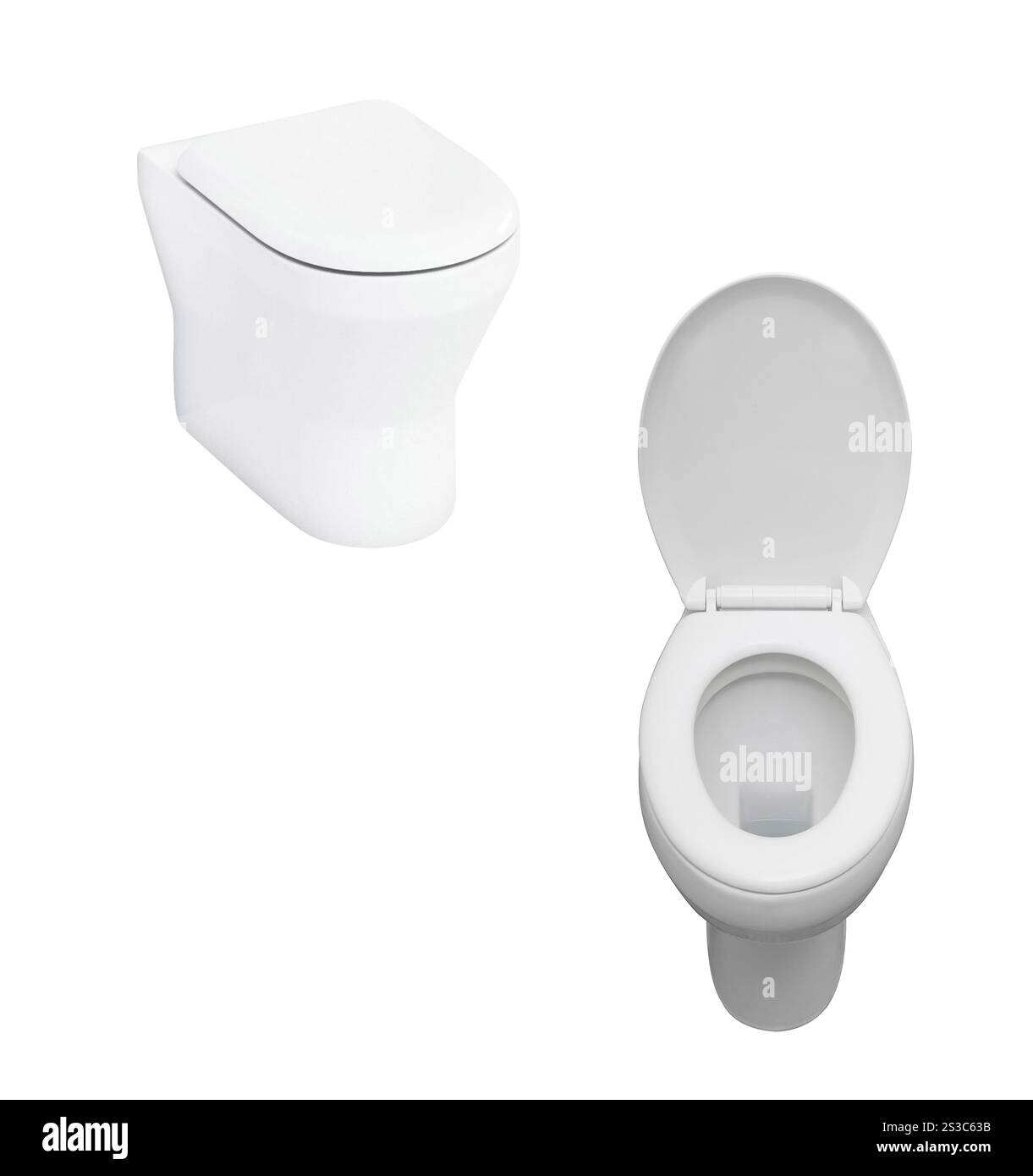 toilet bowl isolated on white background Stock Photo - Alamy