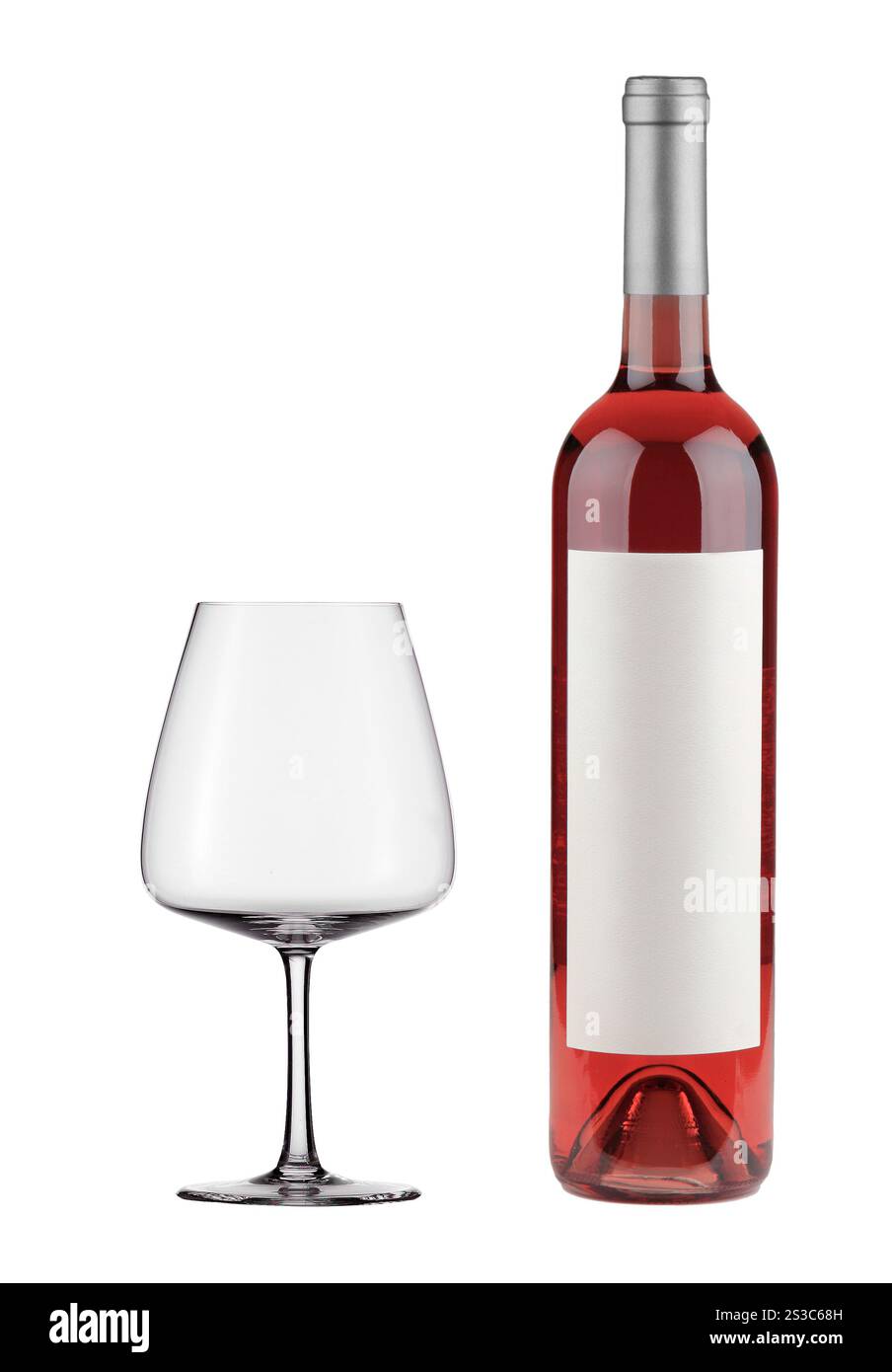 wine bottle isolated on white background. wine bottle isolated Stock Photo