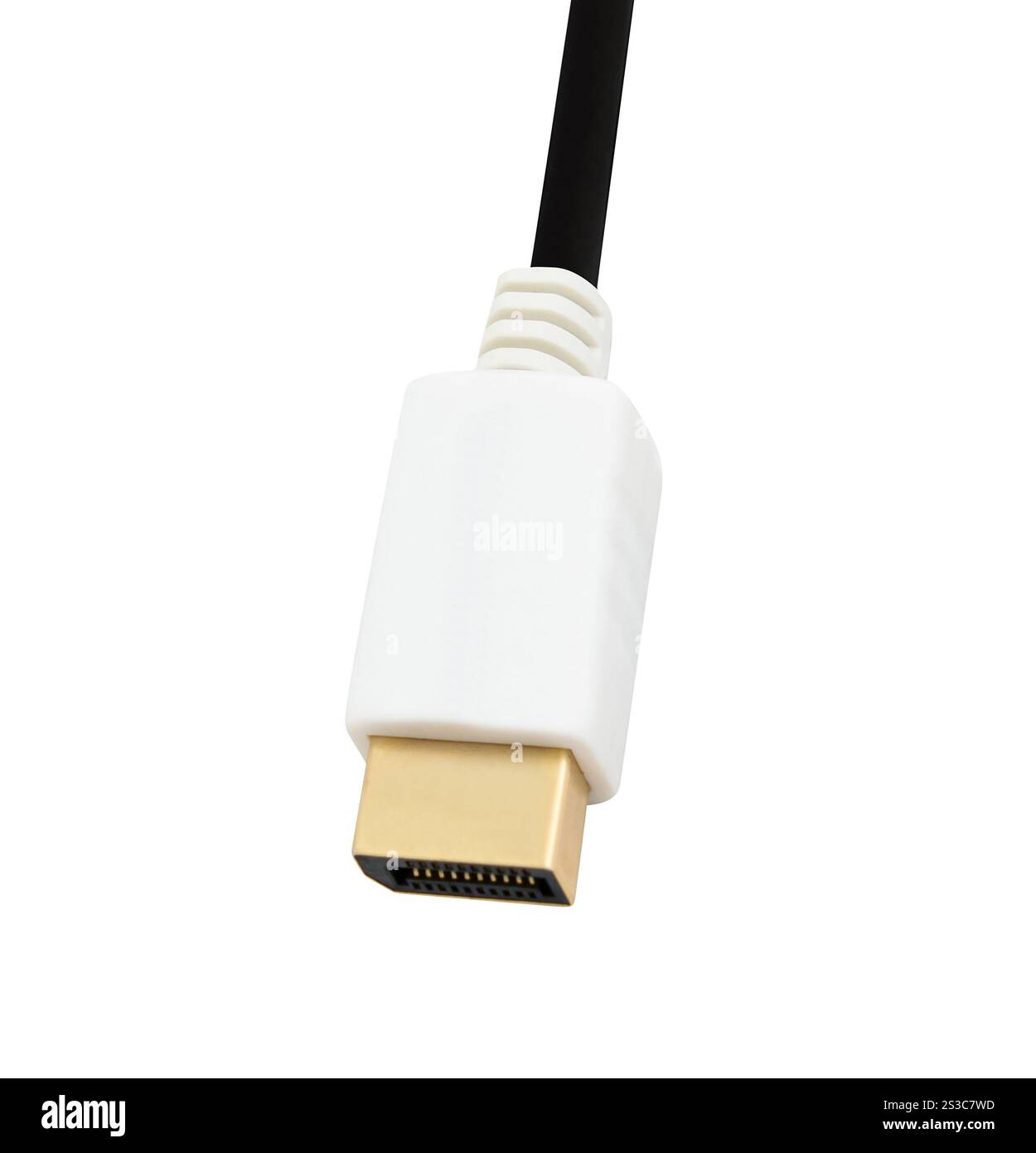 HDMI computer cable isolated on white background Stock Photo