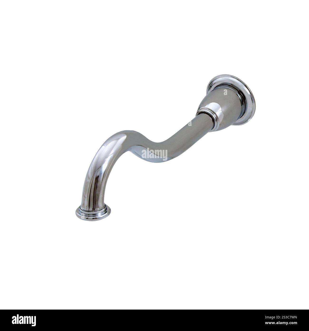 Beautiful chrome faucet Stock Photo