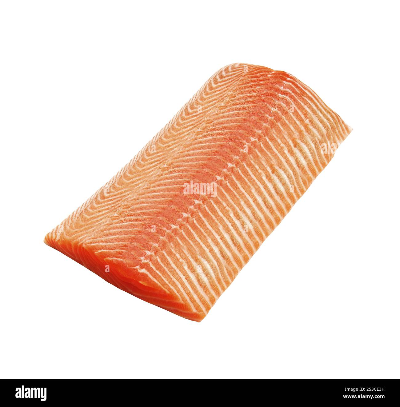 salmon steak isolated on white Stock Photo - Alamy