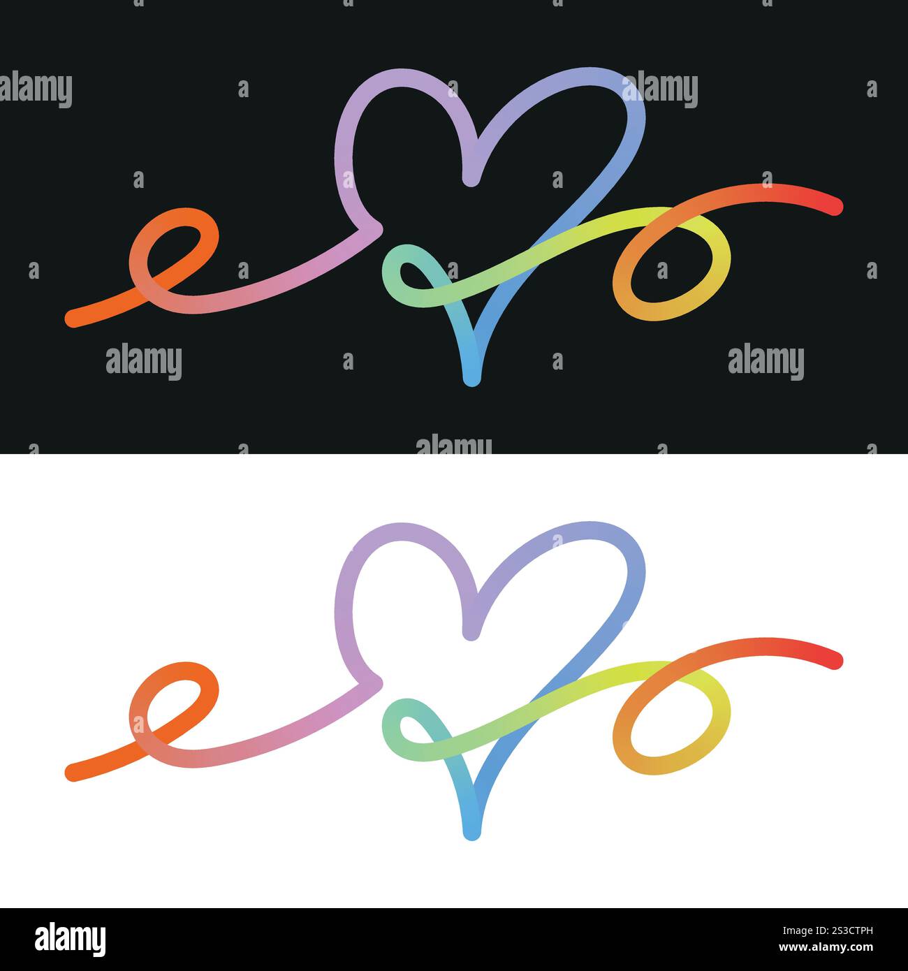 colorful heart shapes in gradient Vector love icons Thickness is colorful heart shapes in gradient Vector love icons Thickness is
