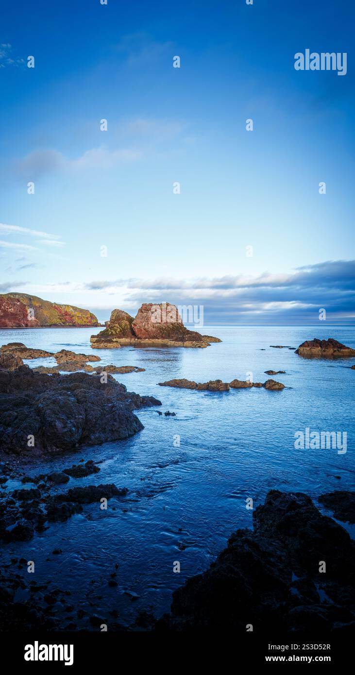 Rock formations off St Abbs Head Stock Photo