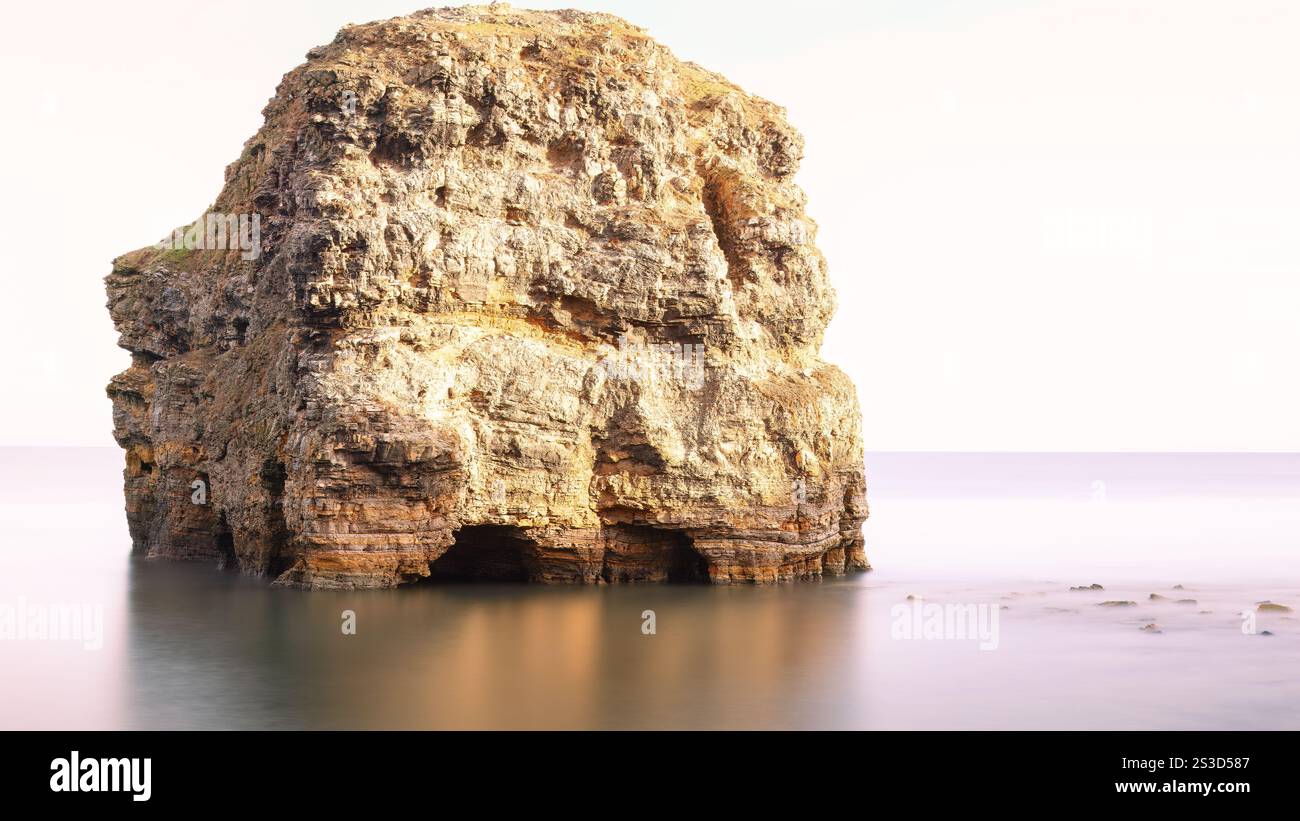 Marsden Red Rocks Marsden Rock South Shields long exposure Stock Photo - Alamy