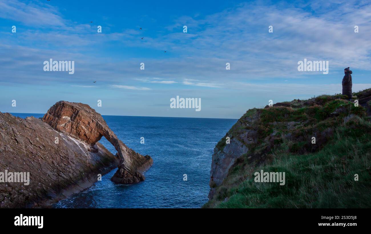 Looking on in awe, Bow Fiddle Rock Stock Photo