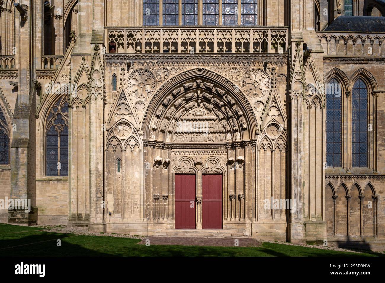 Dean's Portal, Bayeux Cathedral, Normandy, France Stock Photo