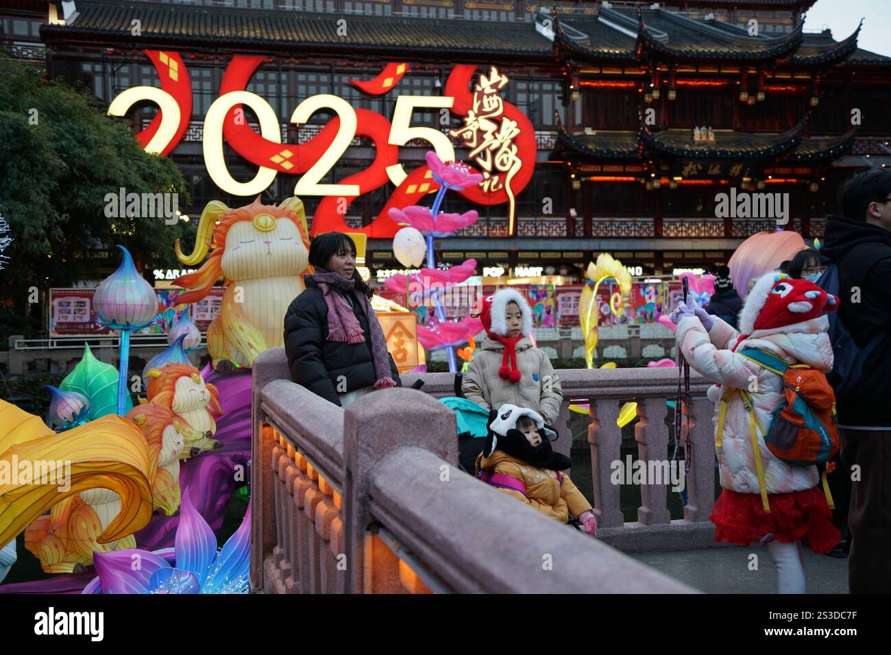 SHANGHAI, CHINA - JANUARY 9, 2025 - Visitors enjoy the Year of the ...