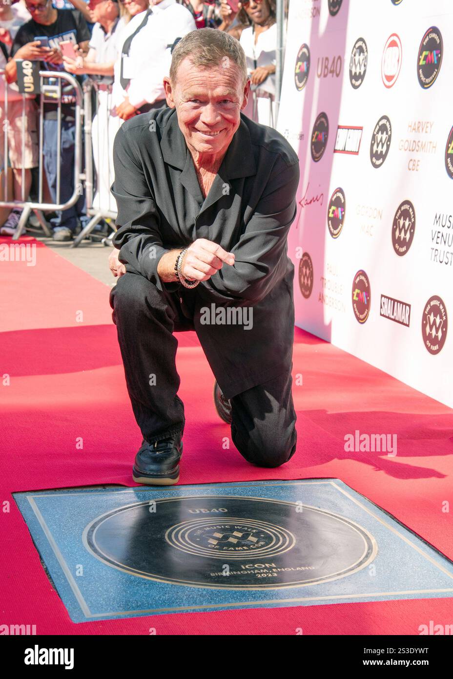 Ali Campbell during UB40's Music Walk of Fame plaque unveiling in ...