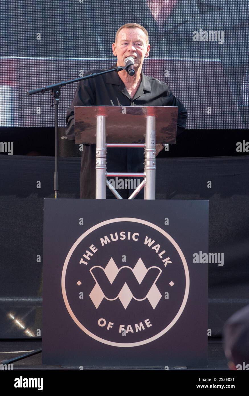 Ali Campbell during UB40's Music Walk of Fame plaque unveiling in ...