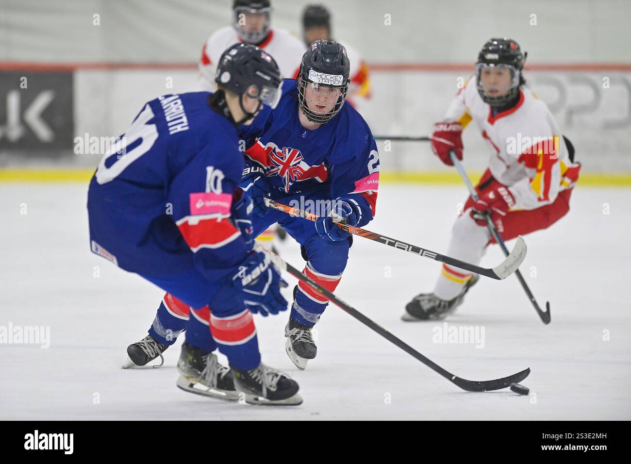 Oliver Knaggs of Great Britain skates during the 2025 Ice Hockey U20