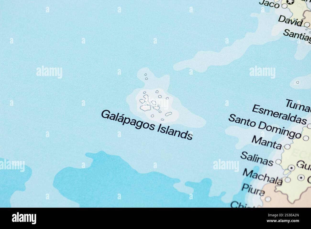 ecuador map with galapagos islands