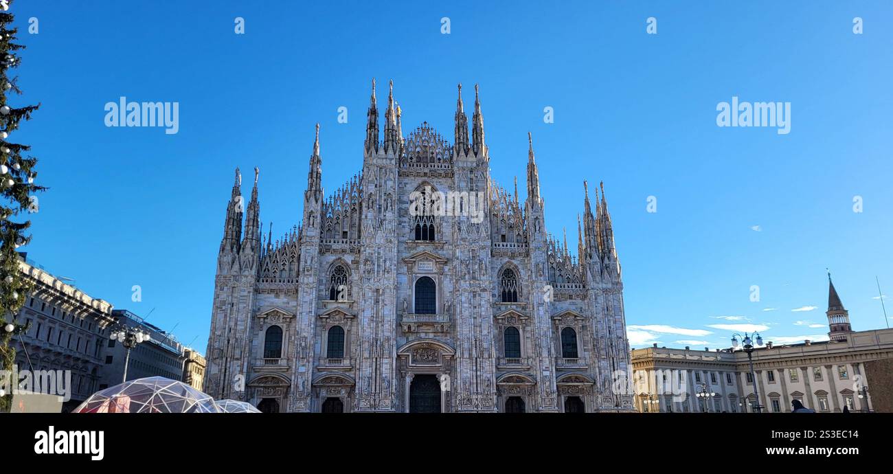 Duomo di Milano: A Skyward Symphony - Smartphone Captured Stock Image
