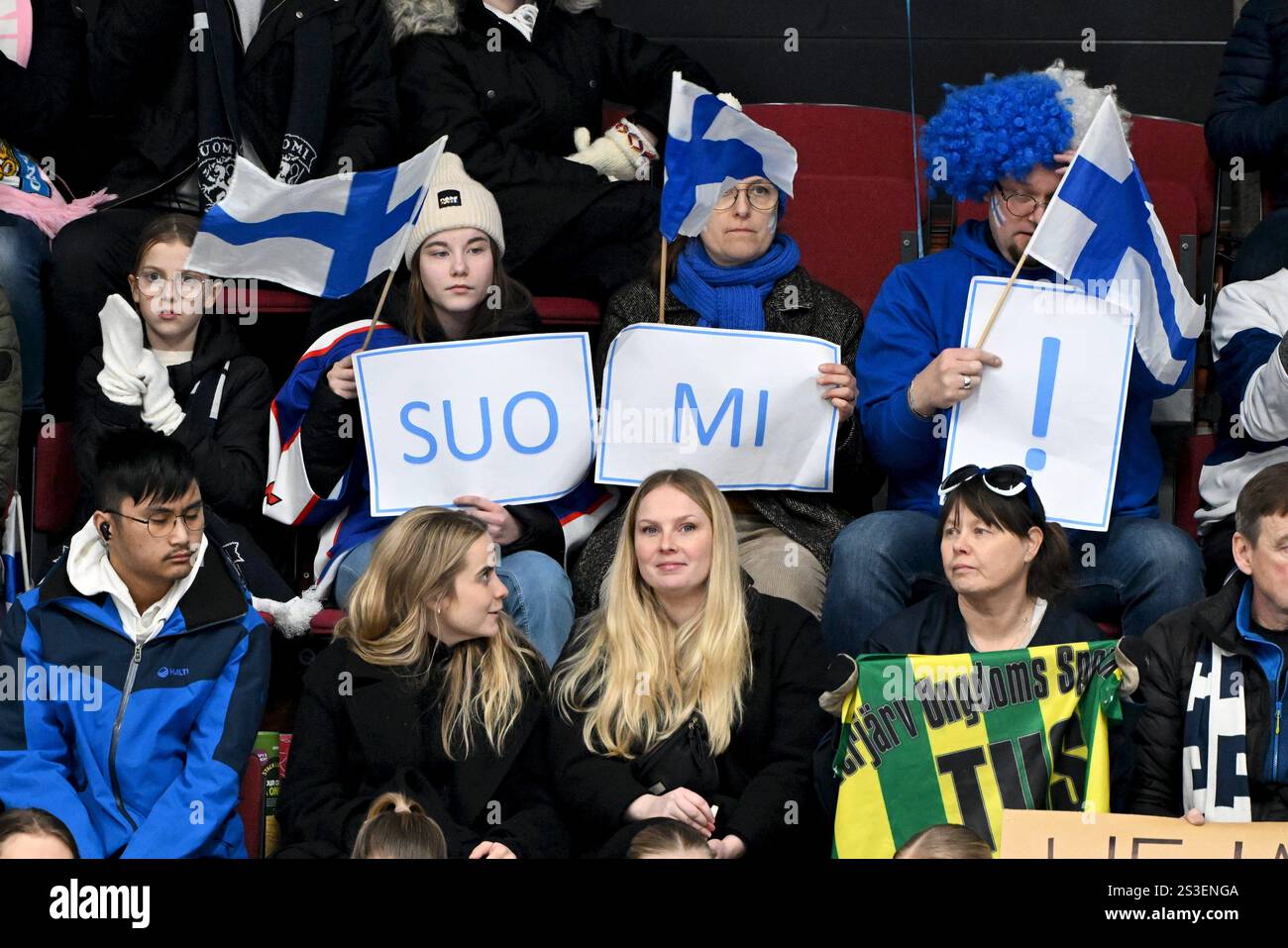 Finnish fans during 2025 IIHF U18 Women's World Championship ice hockey