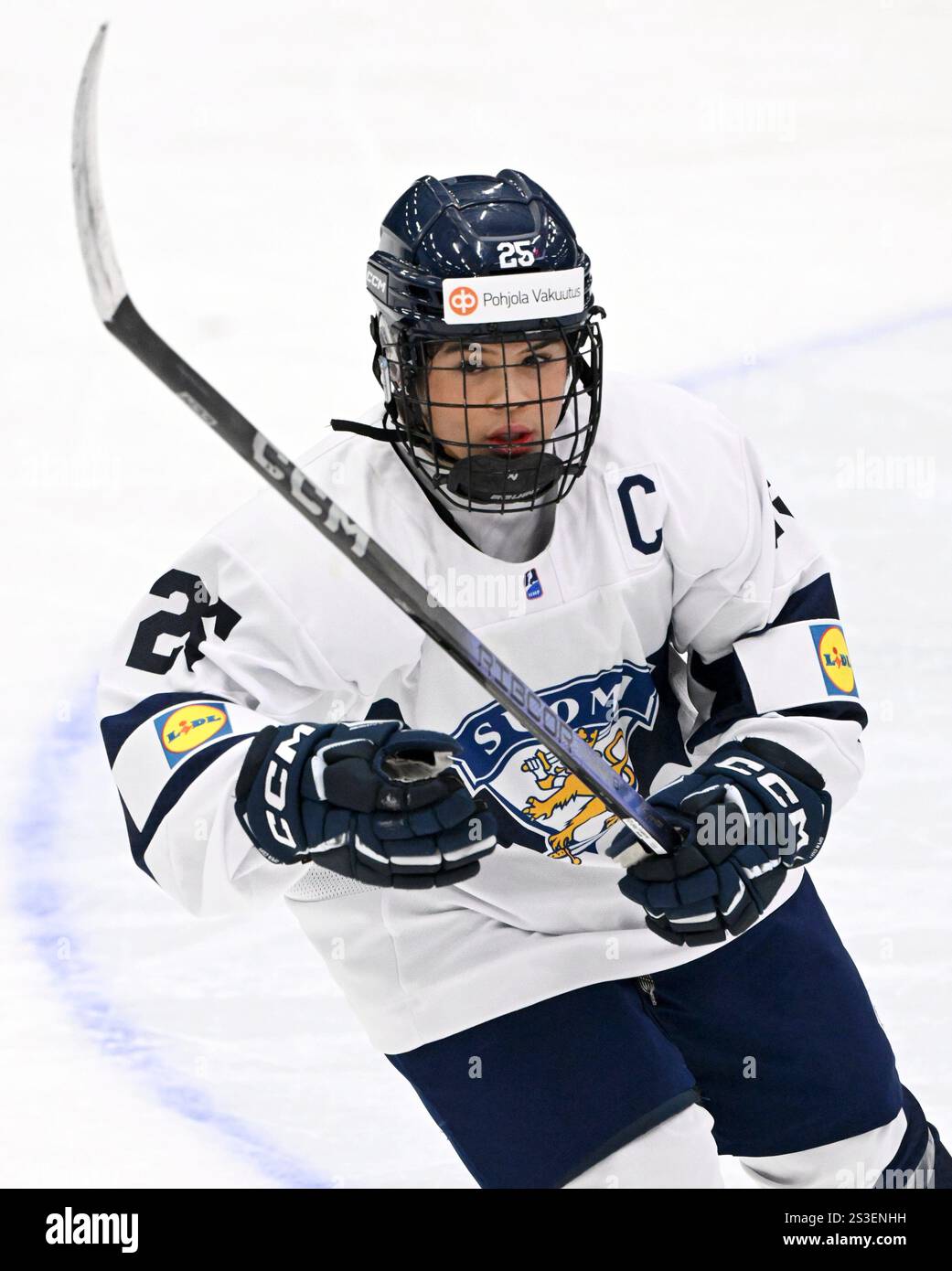 Captain Abigail Byskata of Finland in action during 2025 IIHF U18 Women